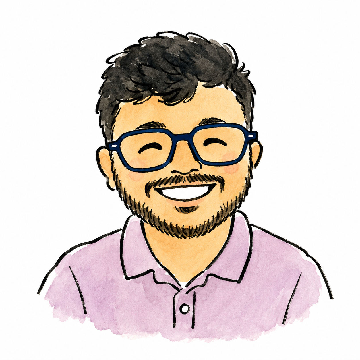 Illustrated portrait of Anees Pathoor